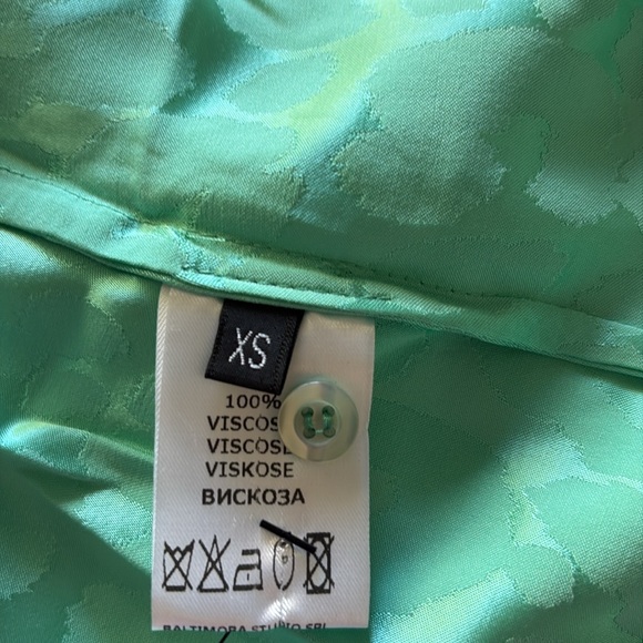 Andamane Carly Leopard-Print Wrap Mini Dress in Leopard Green‎ Size XS - Picture 9 of 11